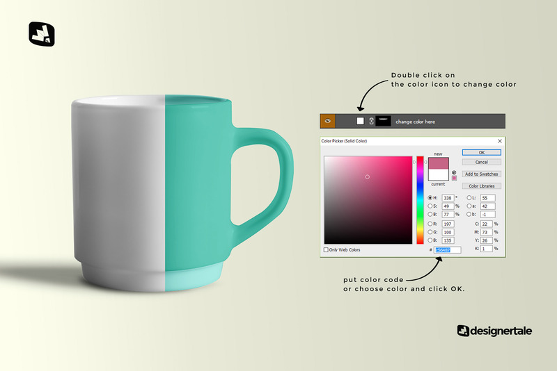 Porcelain Coffee Cups Set Mockup - Features Image 3