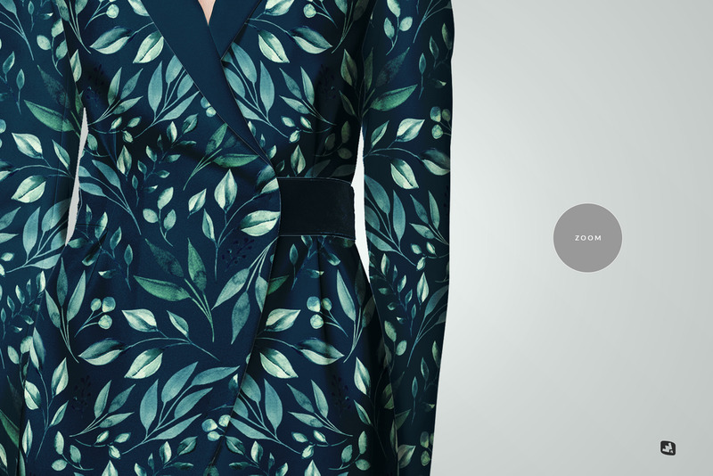 Mockup di cappotto lungo avvolgente femminile - Caratteristiche Immagine 5