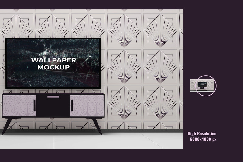 Tv Unit & Wallpaper Scene Mockup - Features Image 4