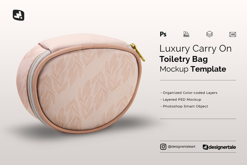 Luxury Carry On Toiletry Bag Mockup - Features Image 1