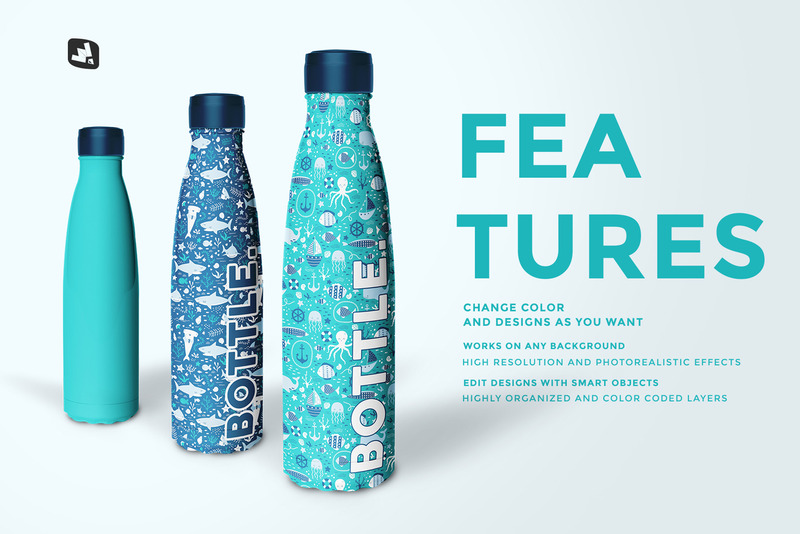 Steel Thermos Bottle Mockup - Features Image 7