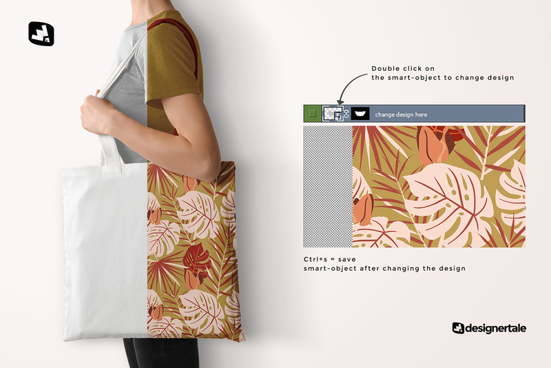 Modelli Büyük Pamuklu Çanta Mockup - Features Image 2