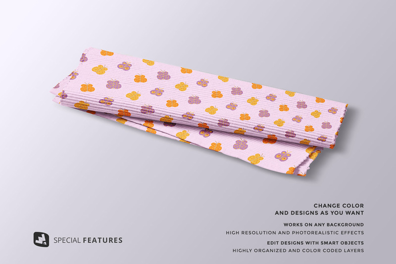 Top View Cloth Table Mat Set Mockup - Features Image 8