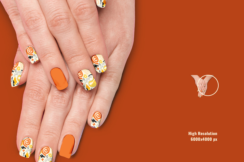 Set di mockup quadrati per nail art in gel - Caratteristiche Immagine 4
