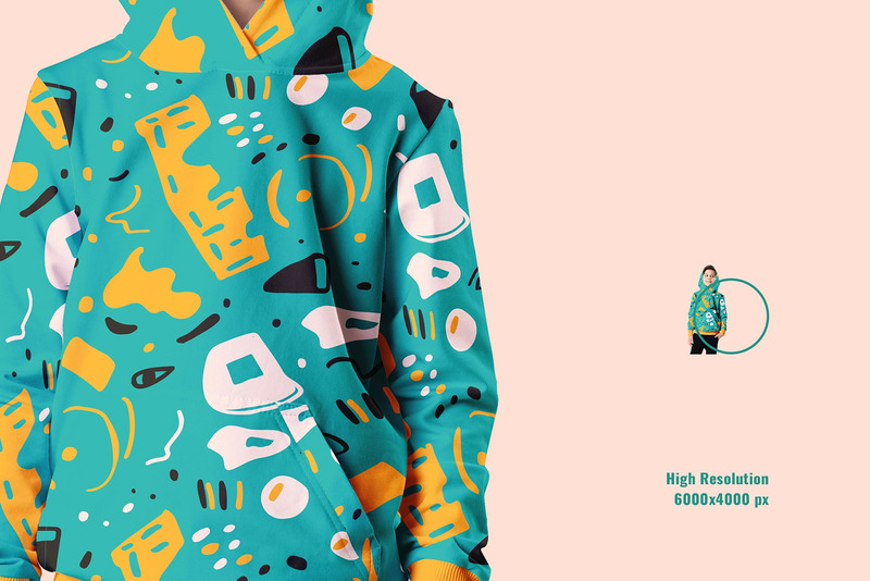 Gyerek pulóver kapucnis makett - Features Image 4