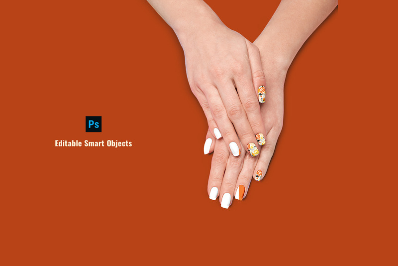 Set di mockup quadrati per nail art in gel - Caratteristiche Immagine 2