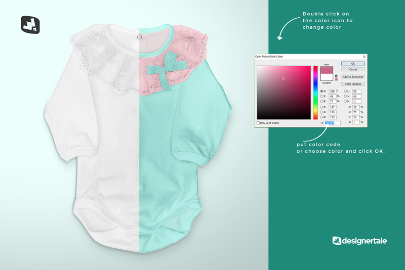 Kislány Onesie makett - Features Image 3