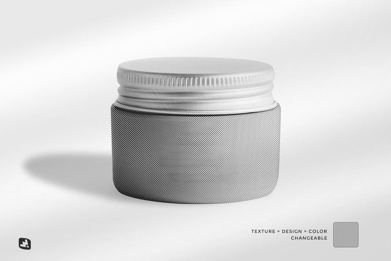 Mockup di imballaggio in barattolo cosmetico in vetro - Caratteristiche Immagine 6