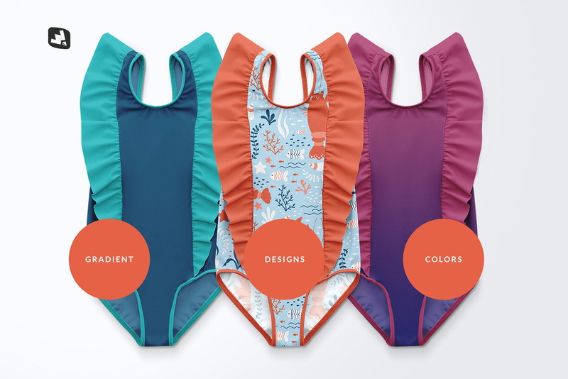 Baby Girl’s Ruffled Swimsuit Mockup - Features Image 4