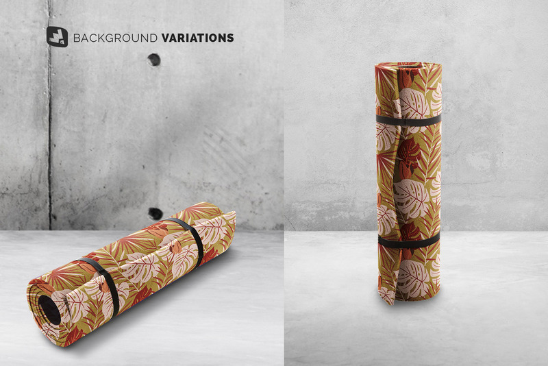 Rolled Up Yoga Mat Set Mockup - Features Image 6
