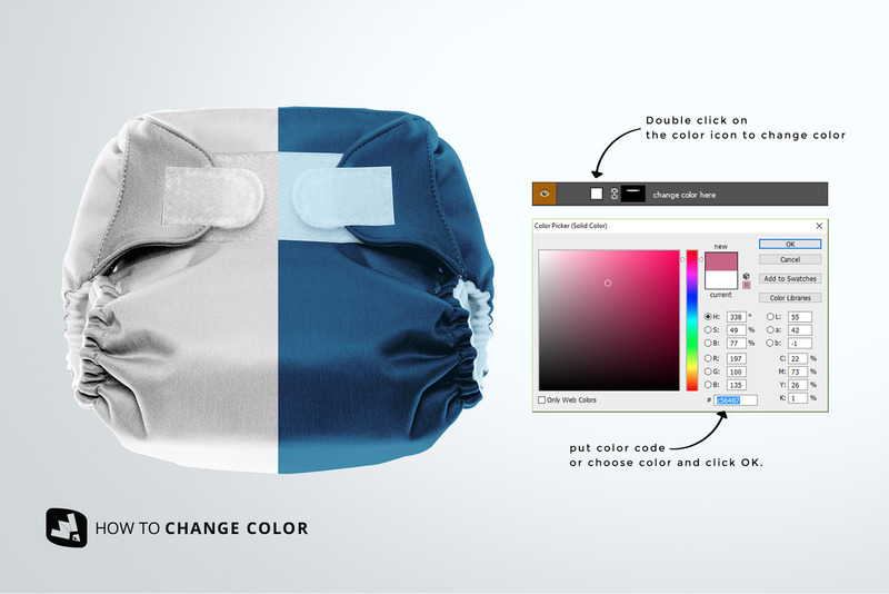 Reusable Velcro Cloth Diaper Mockup - Features Image 3