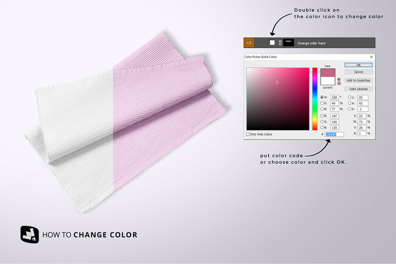 Top View Cloth Table Mat Set Mockup - Features Image 3