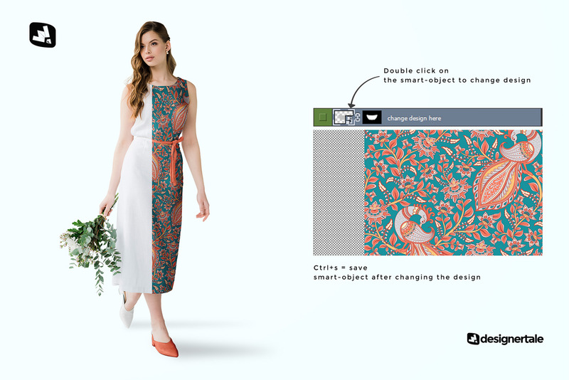 Vrouwelijk katoenen zomerjurkmodel - Features Image 2