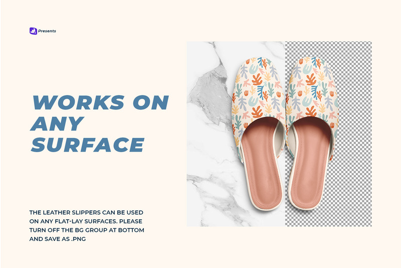 Female Leather Slippers Mockup - Features Image 4