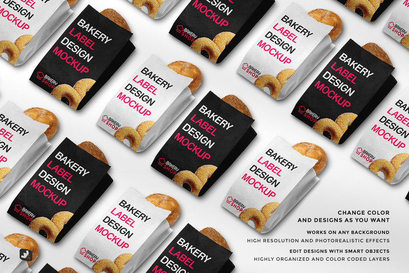 Mockup di branding di prodotti da forno in carta kraft - Caratteristiche Immagine 6