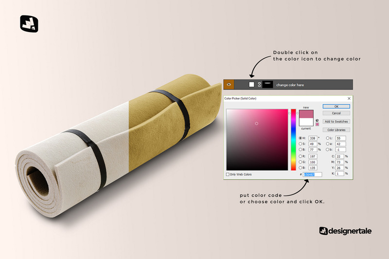 Rolled Up Yoga Mat Set Mockup - Features Image 3