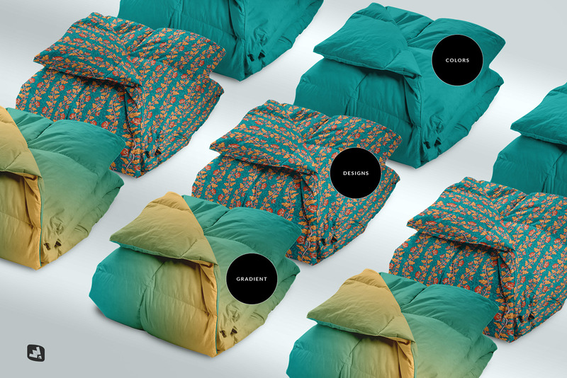 Folded Comforter Blanket Mockup - Features Image 5