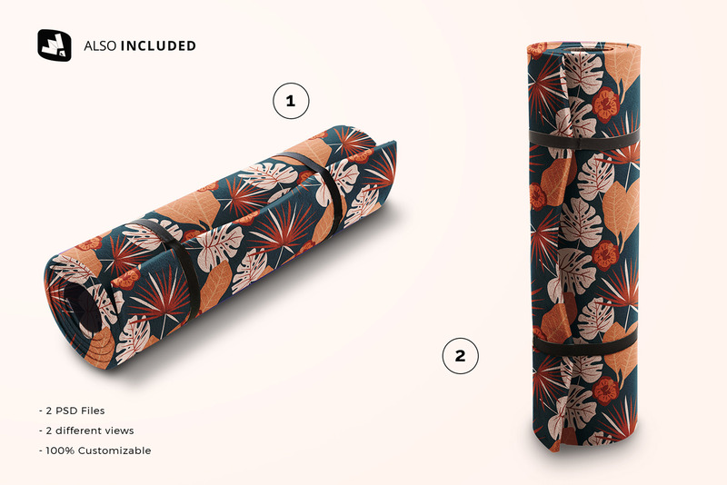 Rolled Up Yoga Mat Set Mockup - Features Image 4