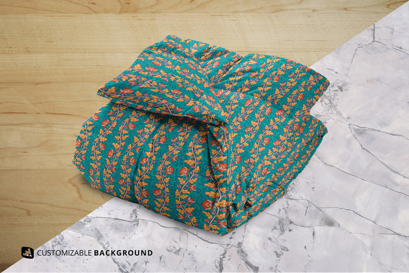 Folded Comforter Blanket Mockup - Features Image 4