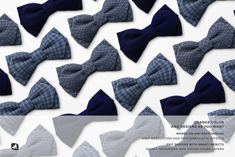 Top View Two Ply Bow Tie Mockup - Features Image 7