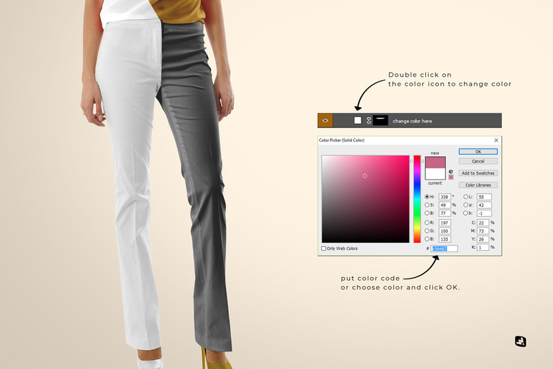 Maquette de pantalon à pattes d'éléphant pour femmes - Caractéristiques de l’image 3