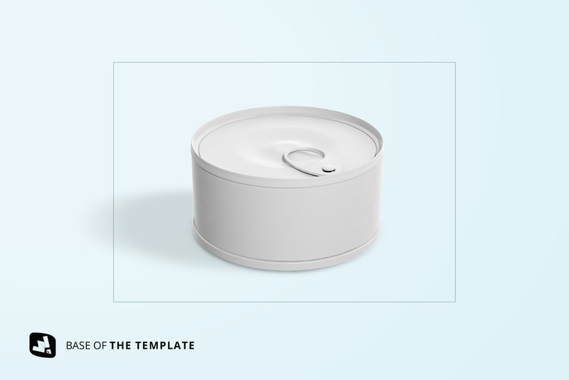 Mockup di imballaggio alimentare in lattina circolare - Caratteristiche Immagine 10