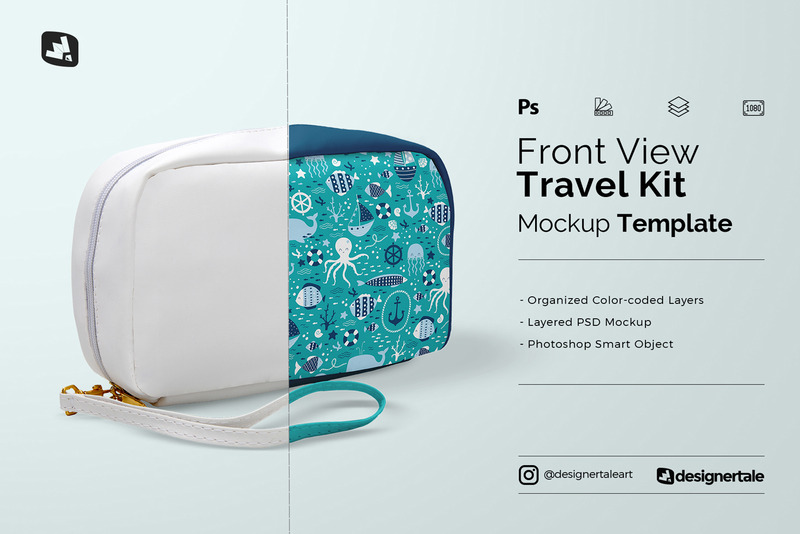Front View Travel Kit Mockup - Features Image 1