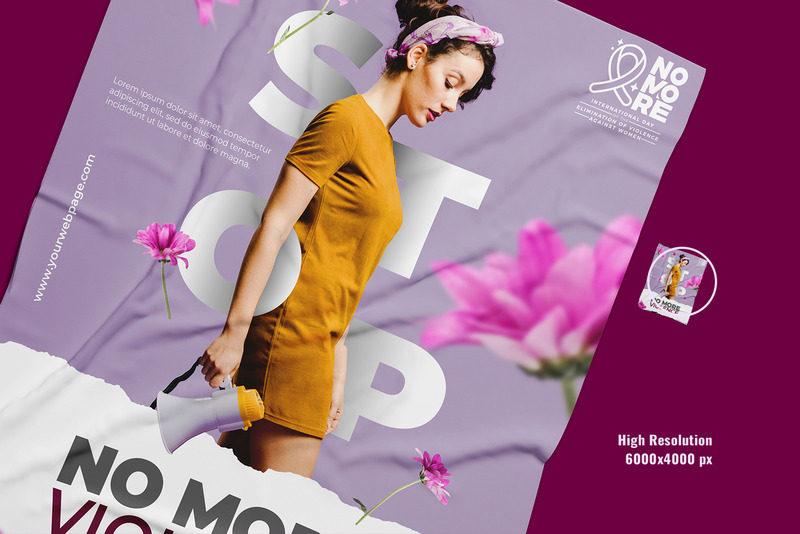 Flat Lay Rectangular Poster Mockup - Features Image 4
