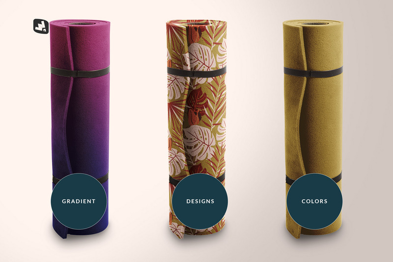 Rolled Up Yoga Mat Set Mockup - Features Image 5