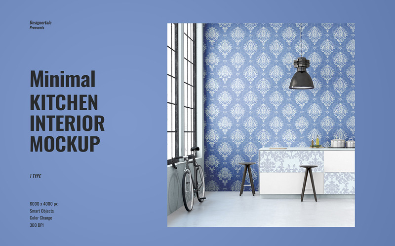 Minimal Kitchen Interior Mockup - Features Image 1