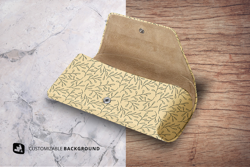 Mockup di scatola per occhiali in pelle - Caratteristiche Immagine 6