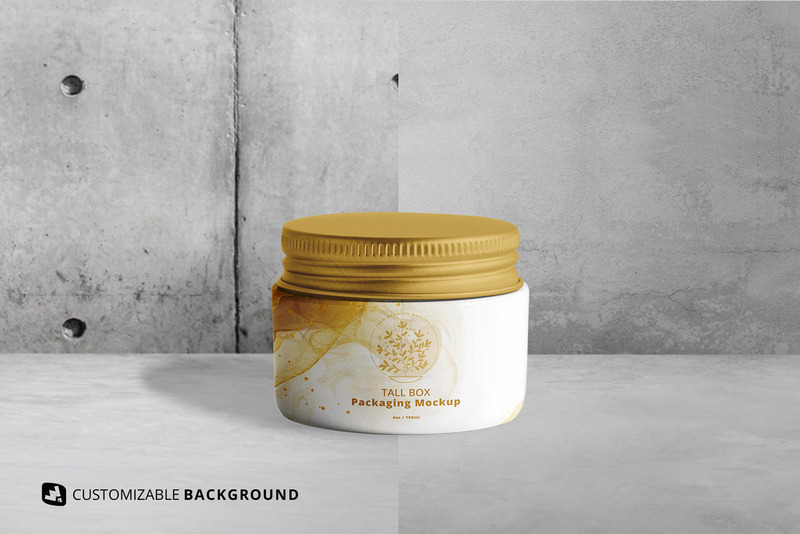 Mockup di imballaggio in barattolo cosmetico in vetro - Caratteristiche Immagine 3