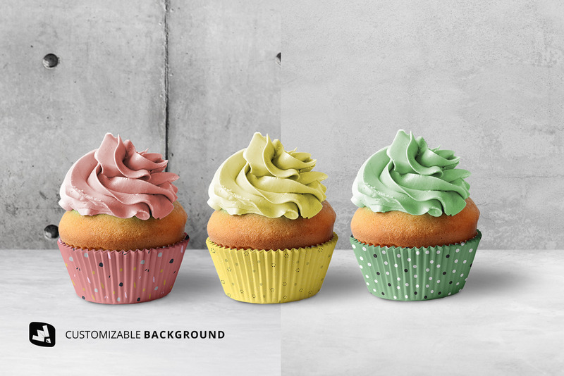 Mockup di involucro per cupcake con vista frontale - Caratteristiche Immagine 4