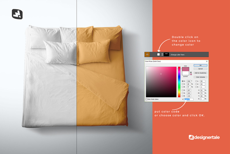 Top View King Size Bed Mockup - Features Image 3