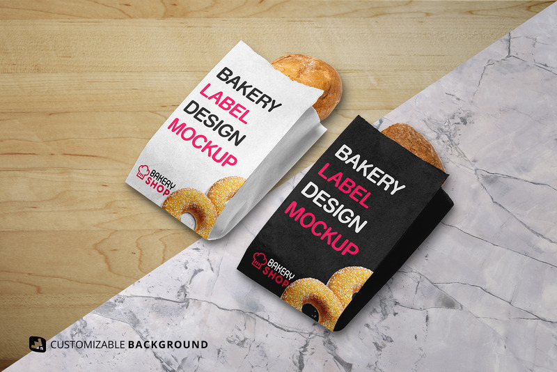 Mockup di branding di prodotti da forno in carta kraft - Caratteristiche Immagine 4