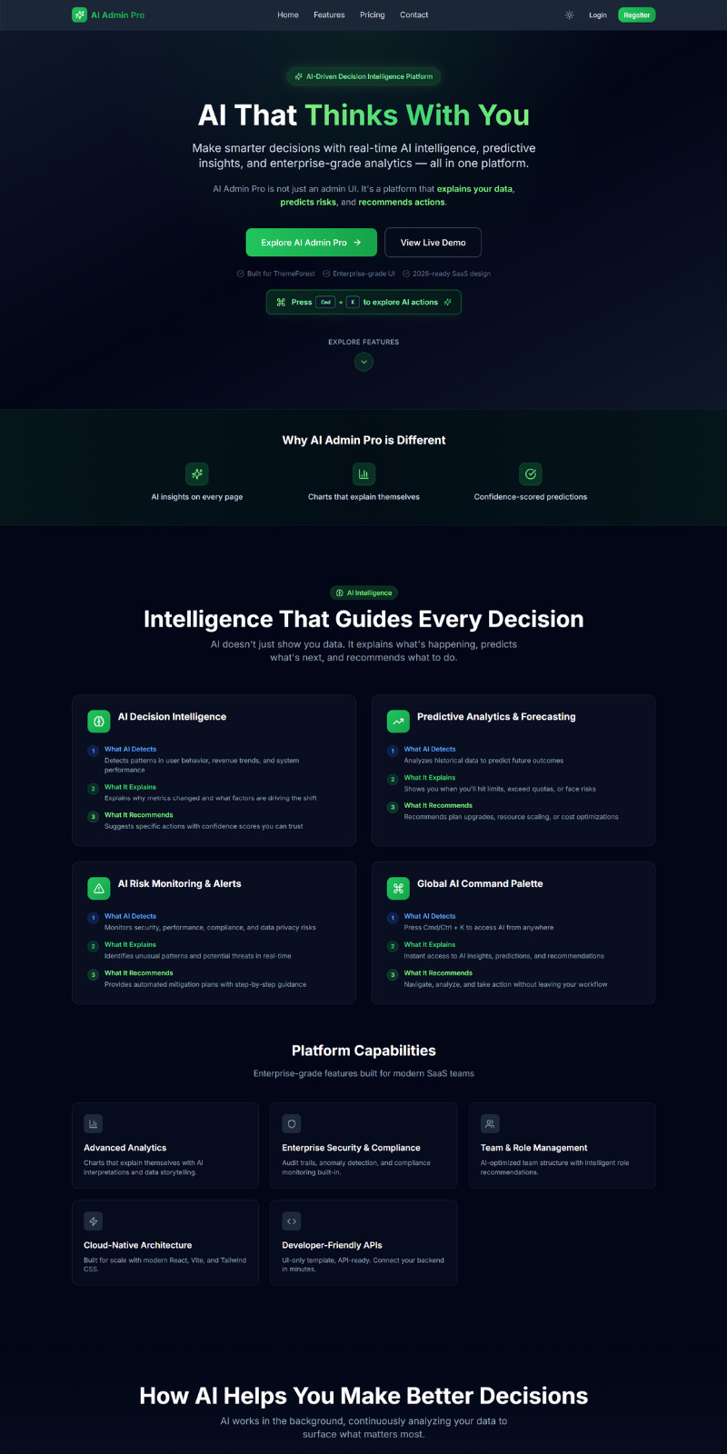 AI Admin Pro: Plataforma de inteligencia de decisiones basada en IA - Características Imagen 1