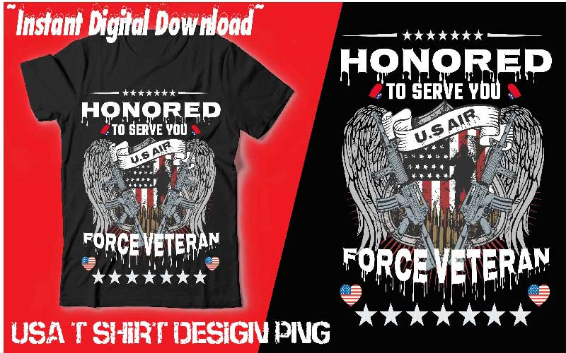 Force veteterran usa T-shirt Design - Features Image 2