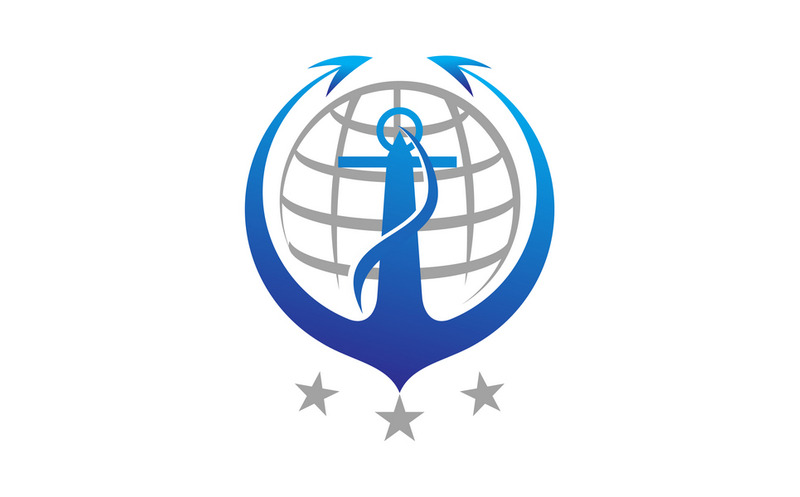 Вектор шаблона логотипа Anchor Globe - Features Image 1