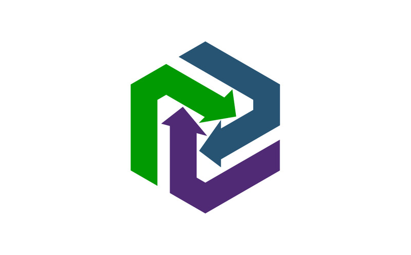 Estratto del modello di logo di sinergia della freccia - Caratteristiche Immagine 1