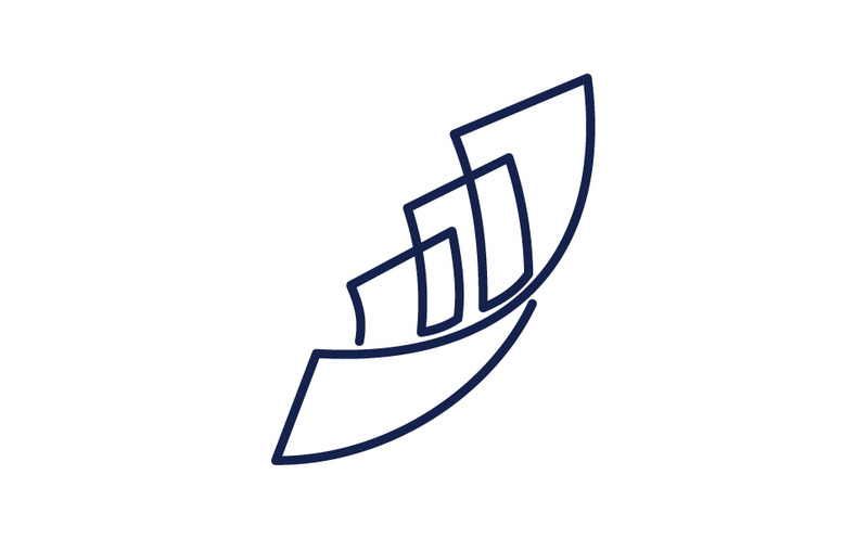 Modello di progettazione di logo finanziario fiscale di contabilità aziendale Vector - Caratteristiche Immagine 1
