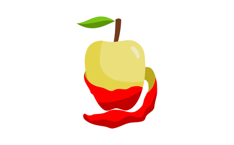 Logo della pelle aperta della frutta della mela rossa - Caratteristiche Immagine 1