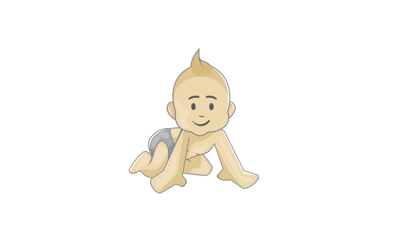 conception de modèle de logo bébé crawl - Caractéristiques de l’image 1