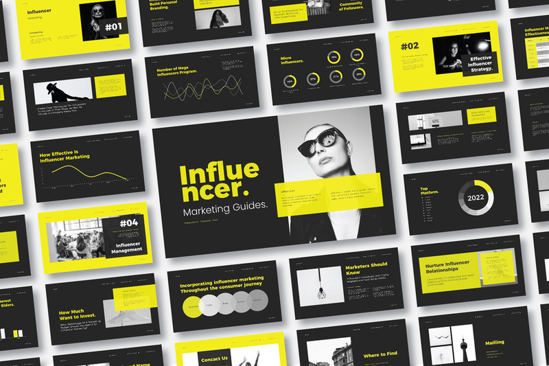 Influencer Marketing Guide-presentatiesjabloon - Features Image 1