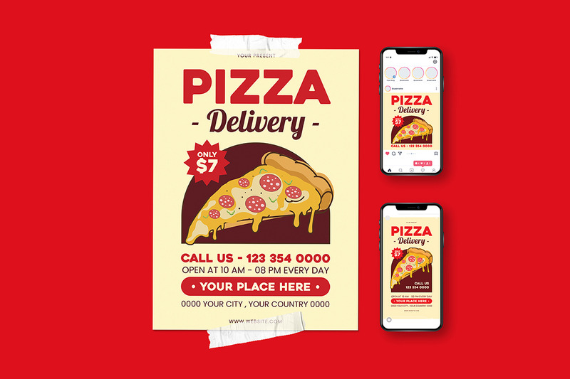 Pizza Delivery Promotional Flyer - Features Image 1