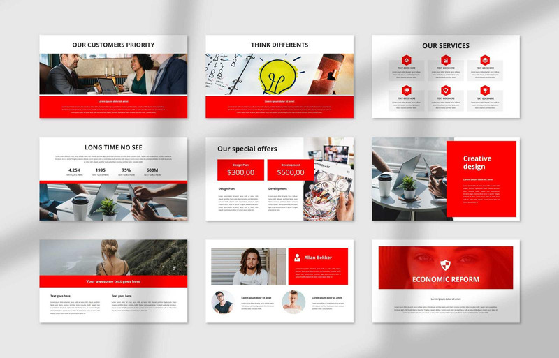 Rednoir - Modelli di presentazione di PowerPoint - Caratteristiche Immagine 2