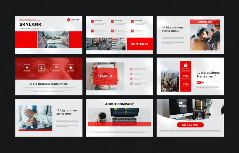 Шаблоны презентаций PowerPoint для бизнеса Skylark - Features Image 2