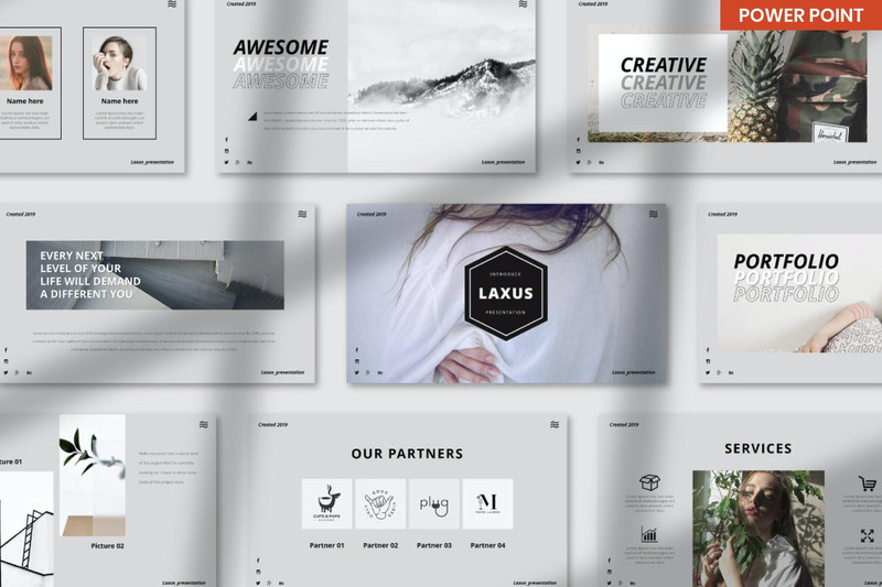 Modelo de PowerPoint Criativo Laxus - Features Image 1