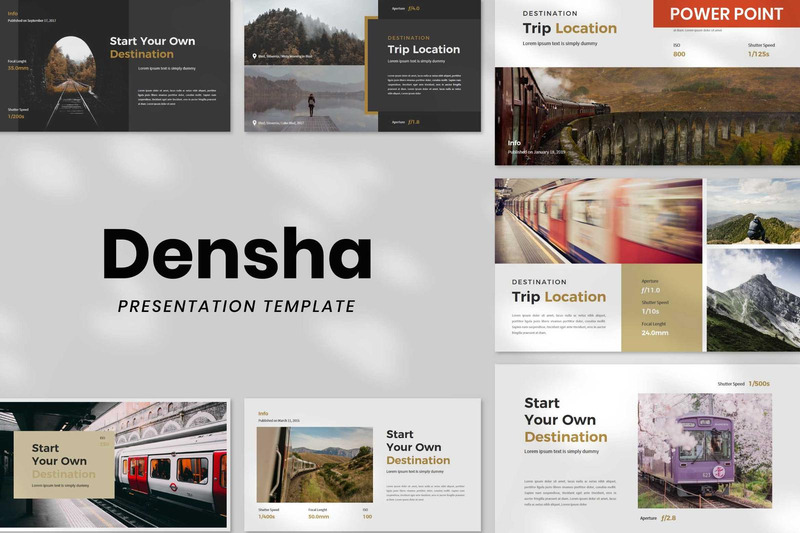 Modello PowerPoint minimo di Densha - Caratteristiche Immagine 1