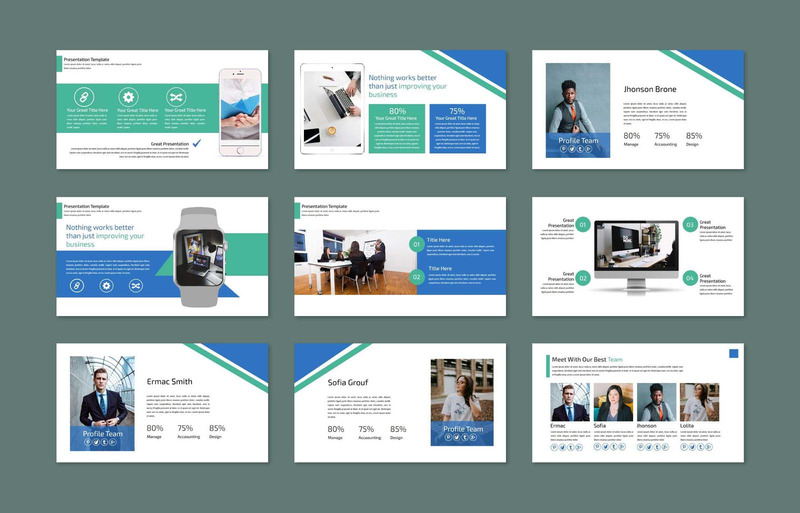 Proveus PowerPoint演示模板 - Features Image 2
