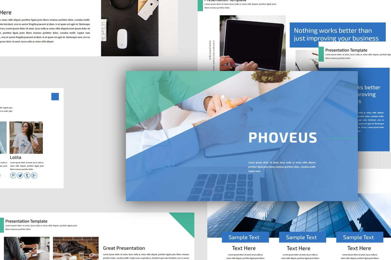 Proveus PowerPoint演示模板 - Features Image 1